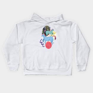 stacked horses Kids Hoodie